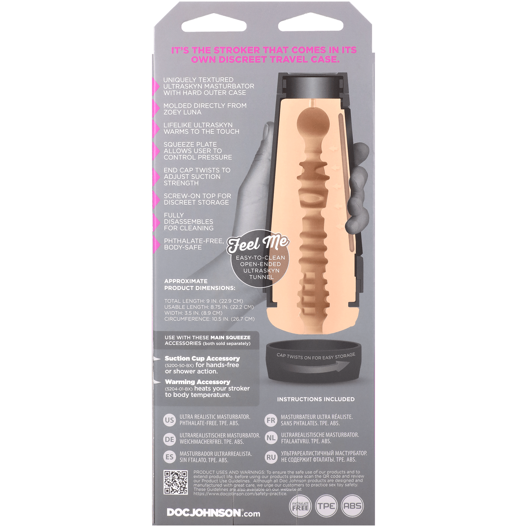 Main Squeeze Zoey Luna ULTRASKYN Stroker - Buy At Luxury Toy X - Free 3-Day Shipping