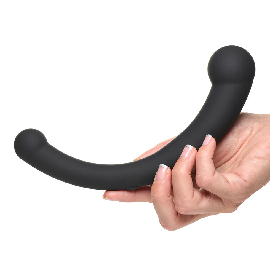 Master Series 10X Vibra-Crescent Rechargeable Silicone Vibrating Dual-Ended Dildo - Buy At Luxury Toy X - Free 3-Day Shipping