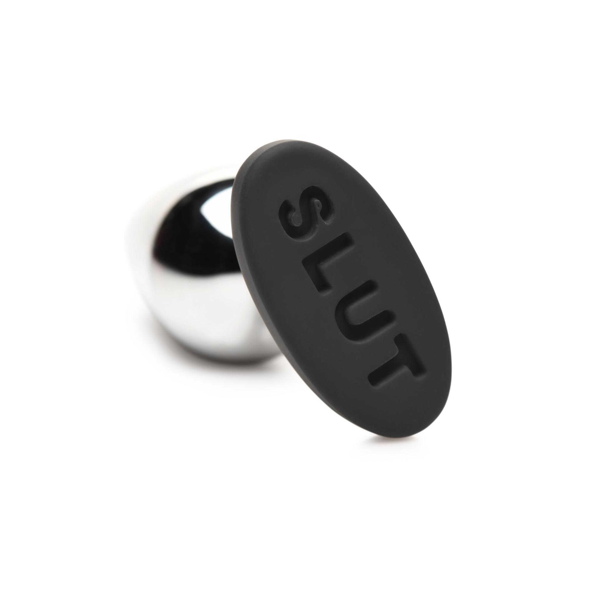 Master Series Butt Slut Metal & Silicone Butt Plug - Buy At Luxury Toy X - Free 3-Day Shipping