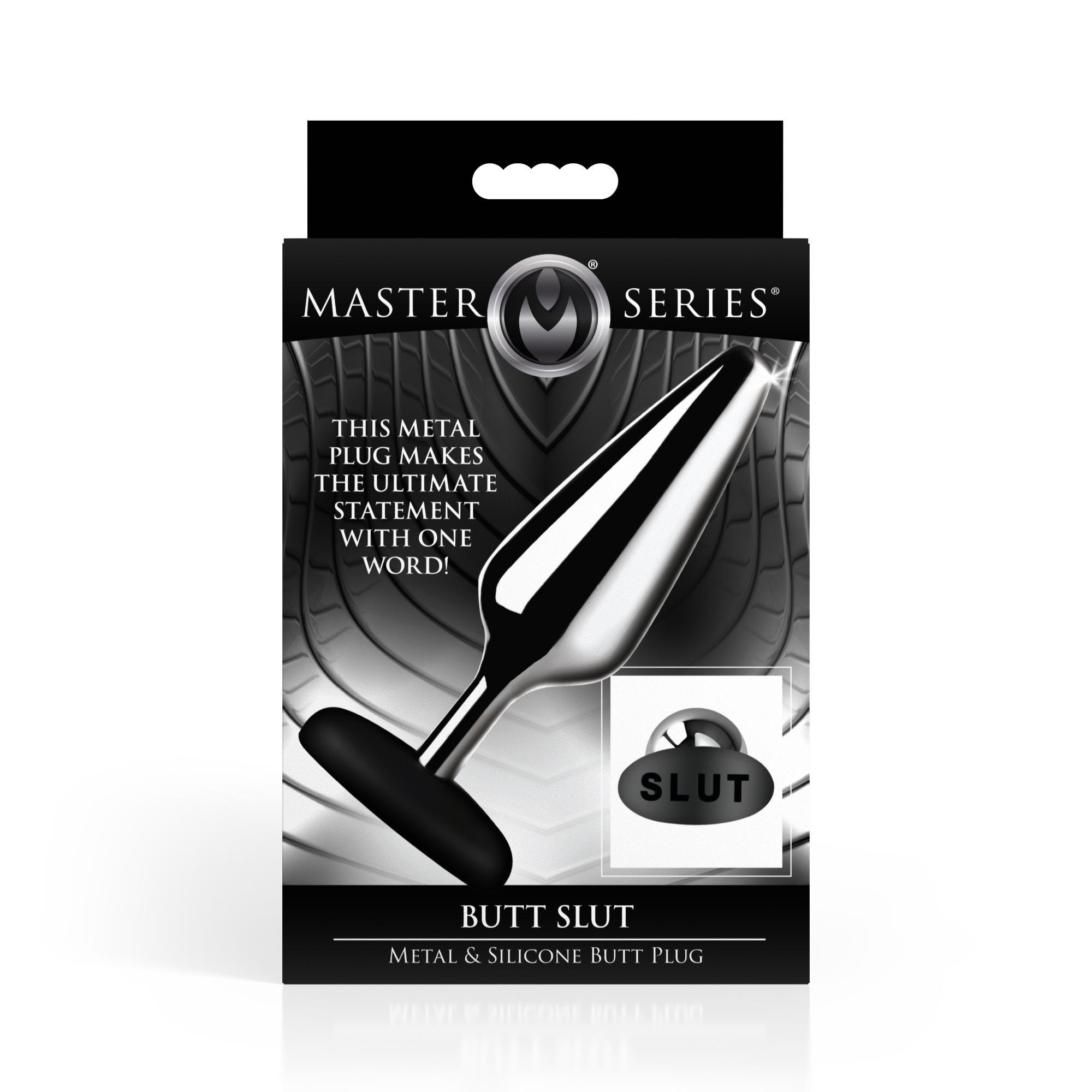 Master Series Butt Slut Metal & Silicone Butt Plug - Buy At Luxury Toy X - Free 3-Day Shipping