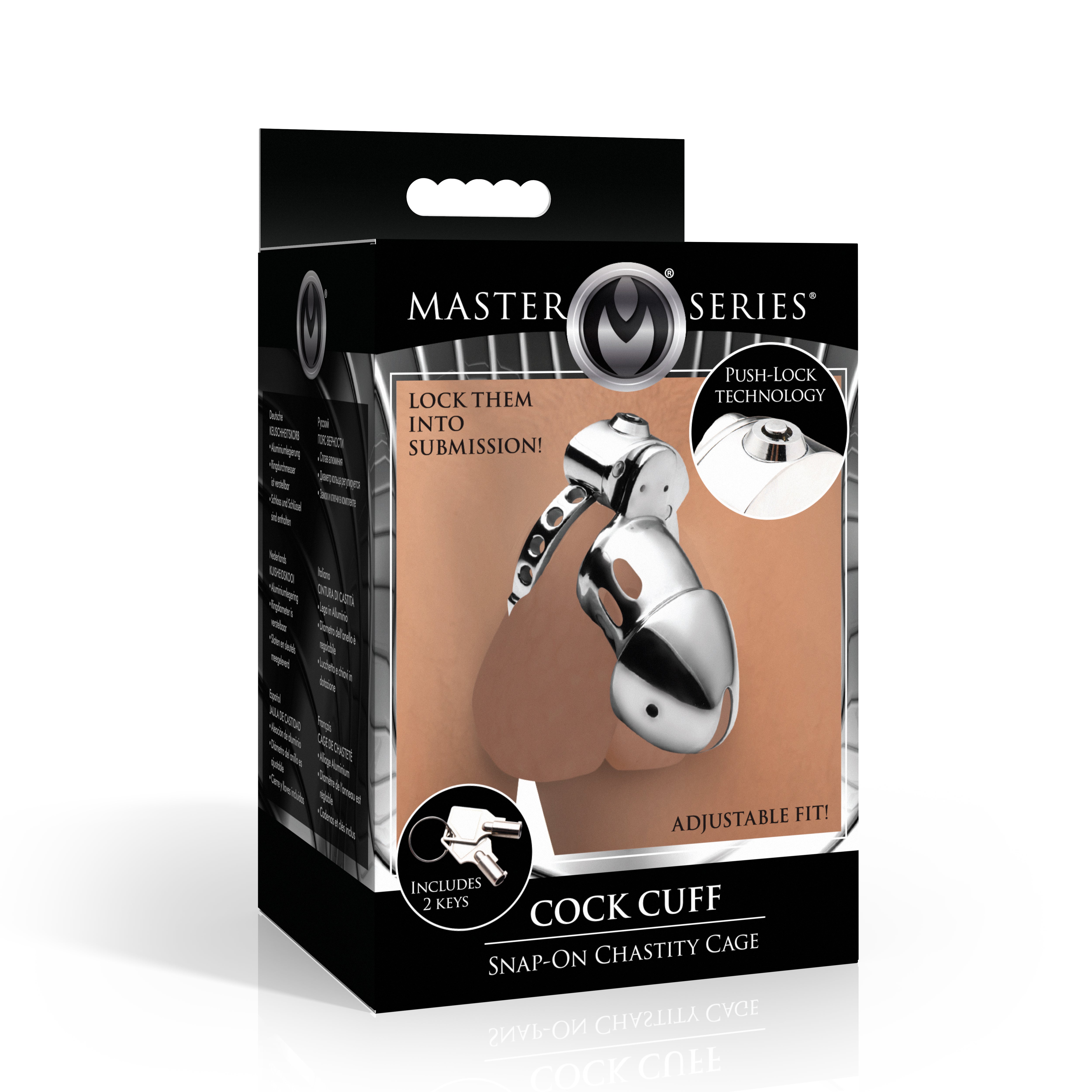 Master Series Cock Cuff Snap-On Chastity Cage – Secure, Adjustable, and Built for Long-Term Wear - Buy At Luxury Toy X - Free 3-Day Shipping