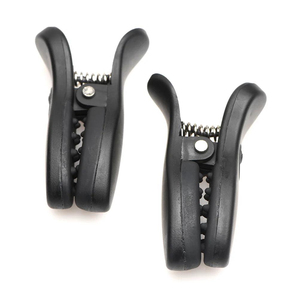 Master Series Dark Grip Vibrating Nipple Clamps - Buy At Luxury Toy X - Free 3-Day Shipping