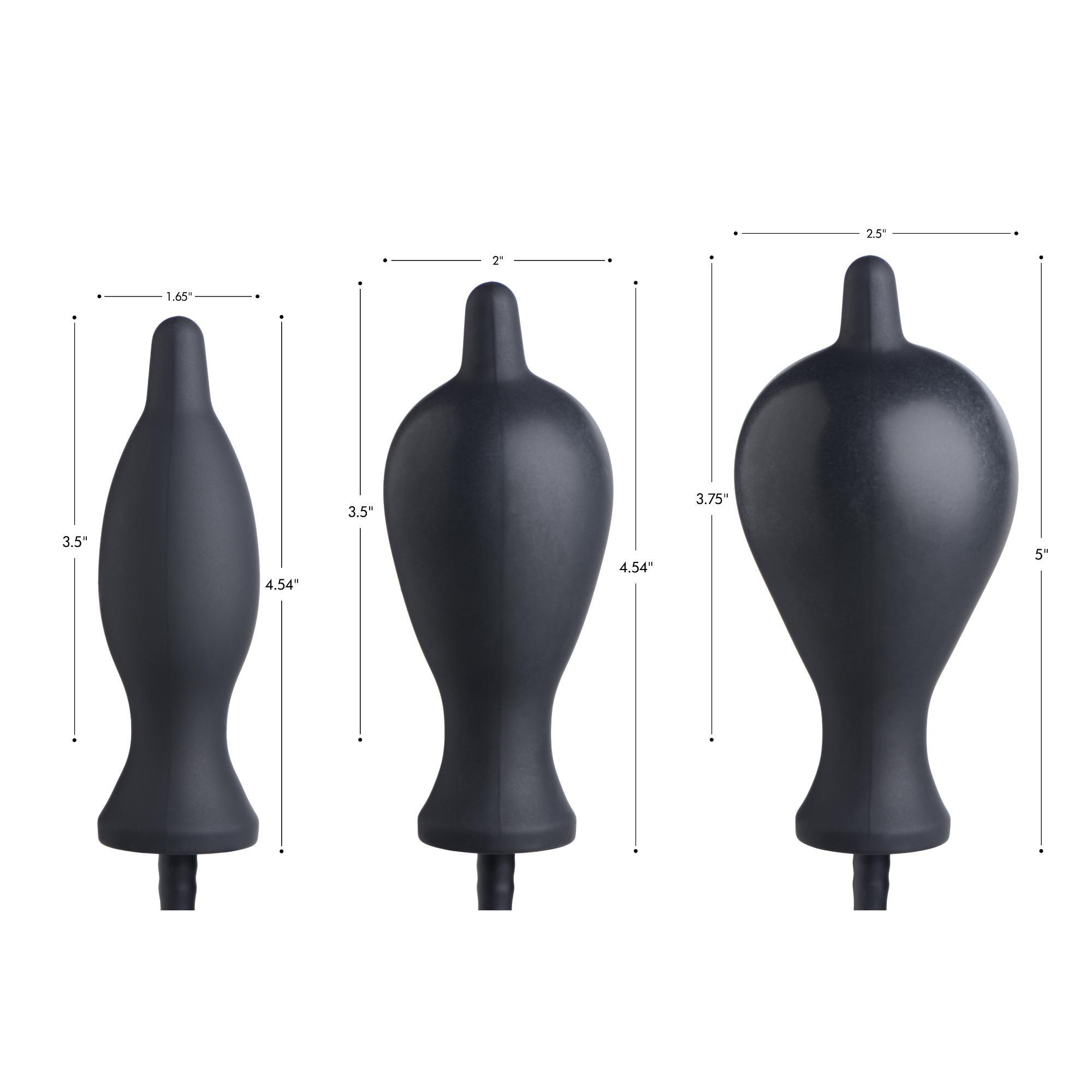 Master Series Dark Inflator Inflatable Silicone Anal Plug - Buy At Luxury Toy X - Free 3-Day Shipping