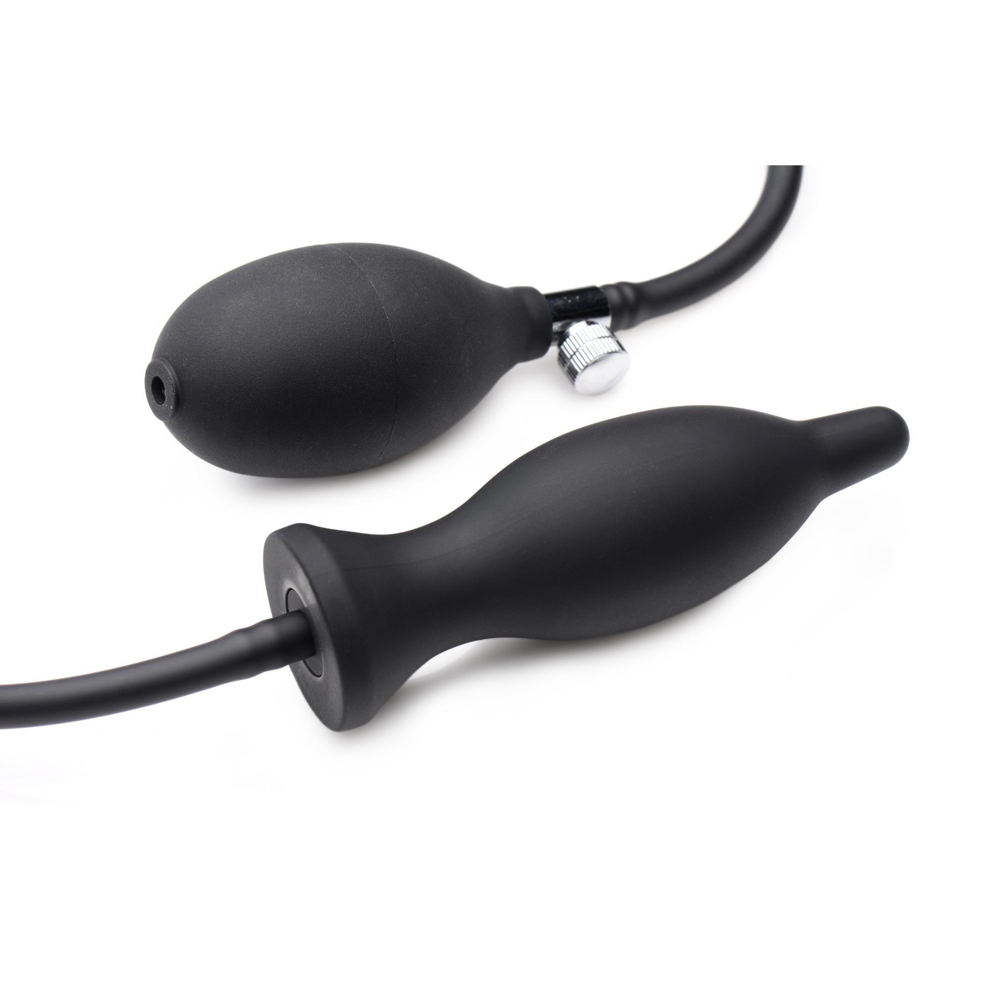 Master Series Dark Inflator Inflatable Silicone Anal Plug - Buy At Luxury Toy X - Free 3-Day Shipping