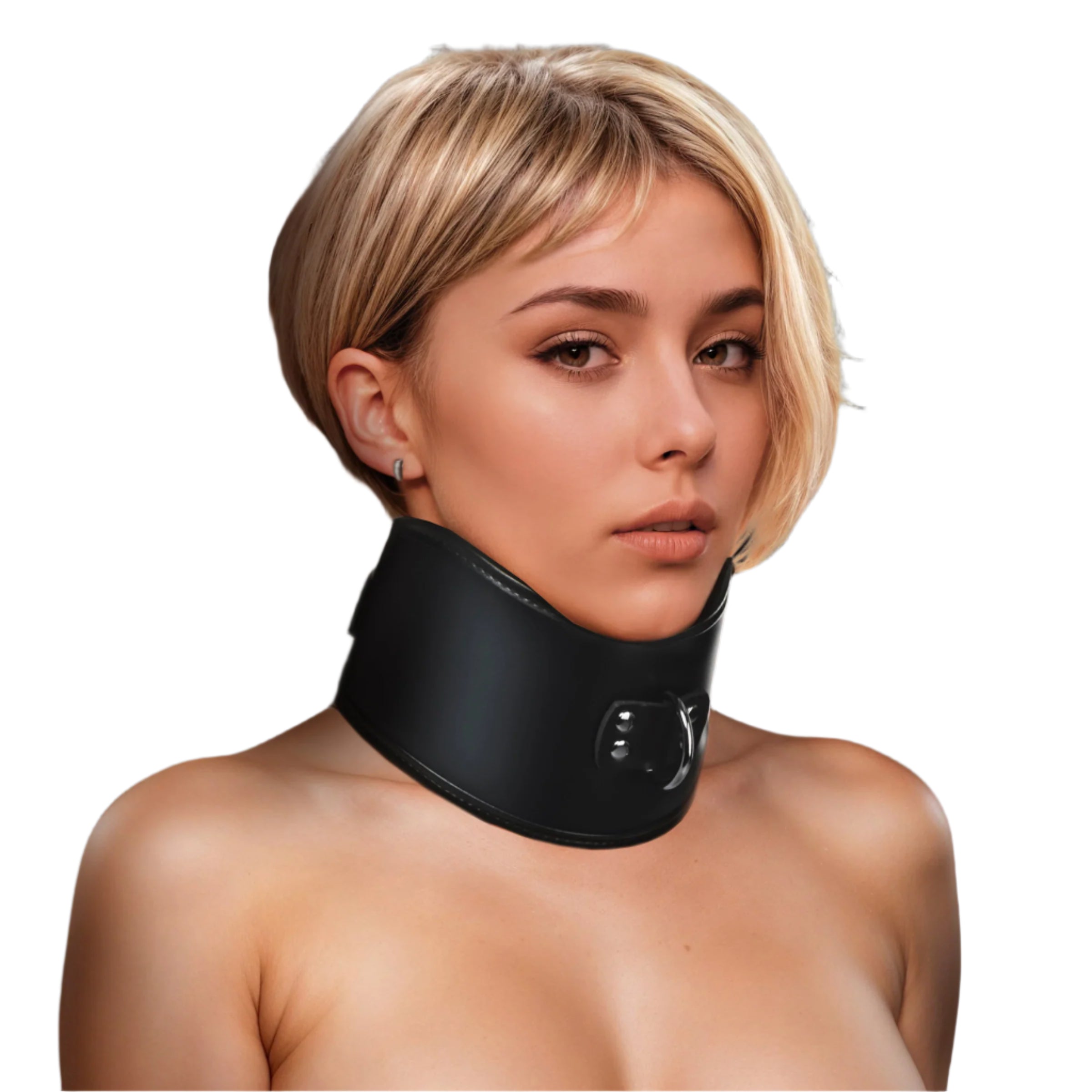 Master Series Hard Stance Padded Locking Posture Collar - Buy At Luxury Toy X - Free 3-Day Shipping