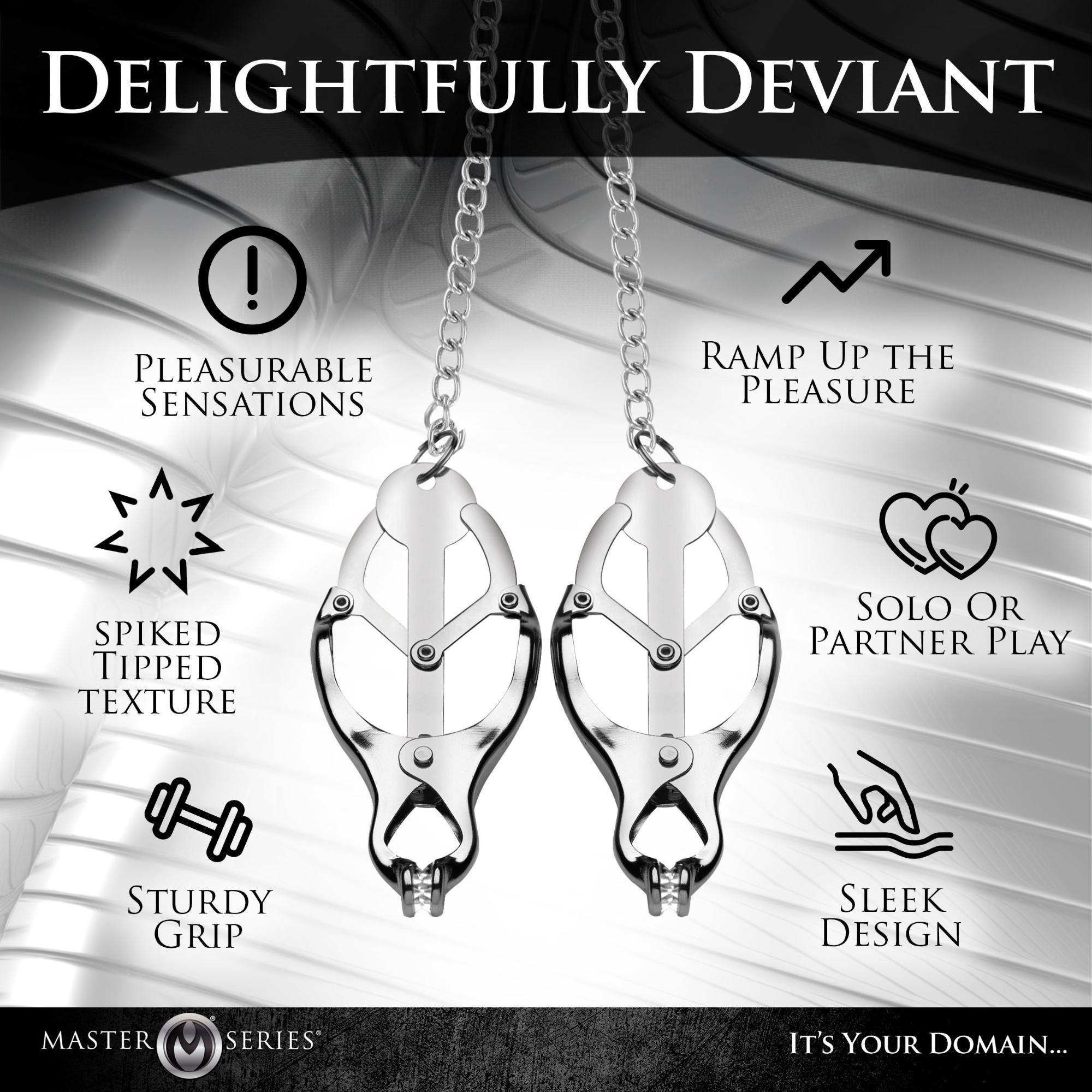 Master Series Tyrant Spiked Clover Nipple Clamps - Buy At Luxury Toy X - Free 3-Day Shipping