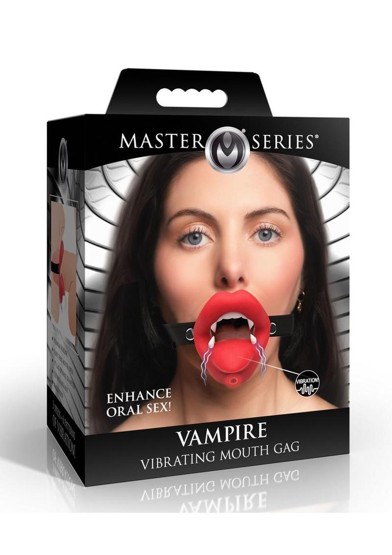 Master Series Vampire Vibrating Rechargeable Silicone Mouth Gag - Buy At Luxury Toy X - Free 3-Day Shipping