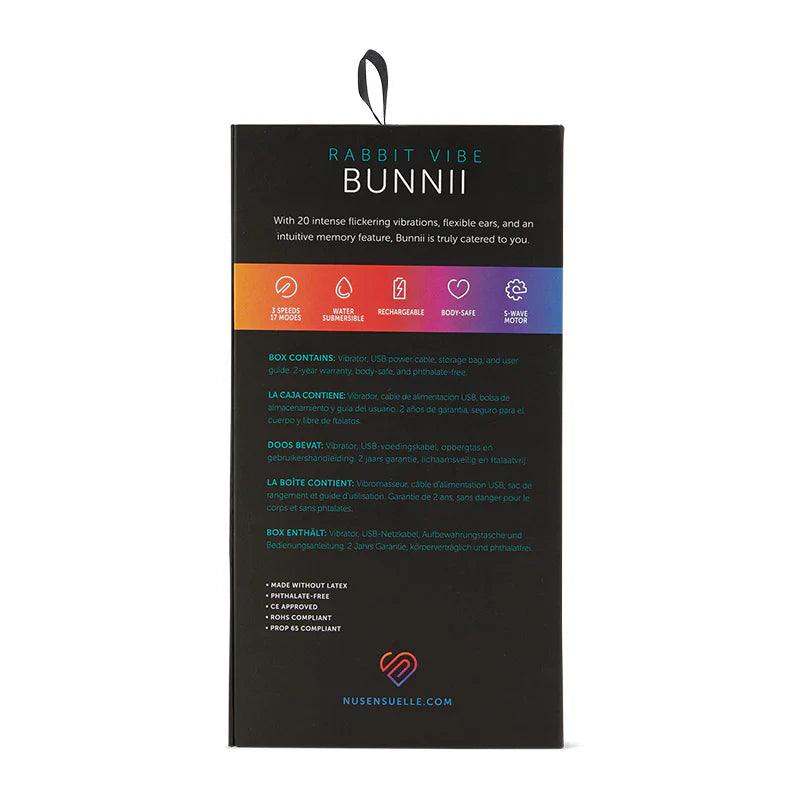 Nu Sensuelle Bunnii Rechargeable Silicone Vibrator - Buy At Luxury Toy X - Free 3-Day Shipping