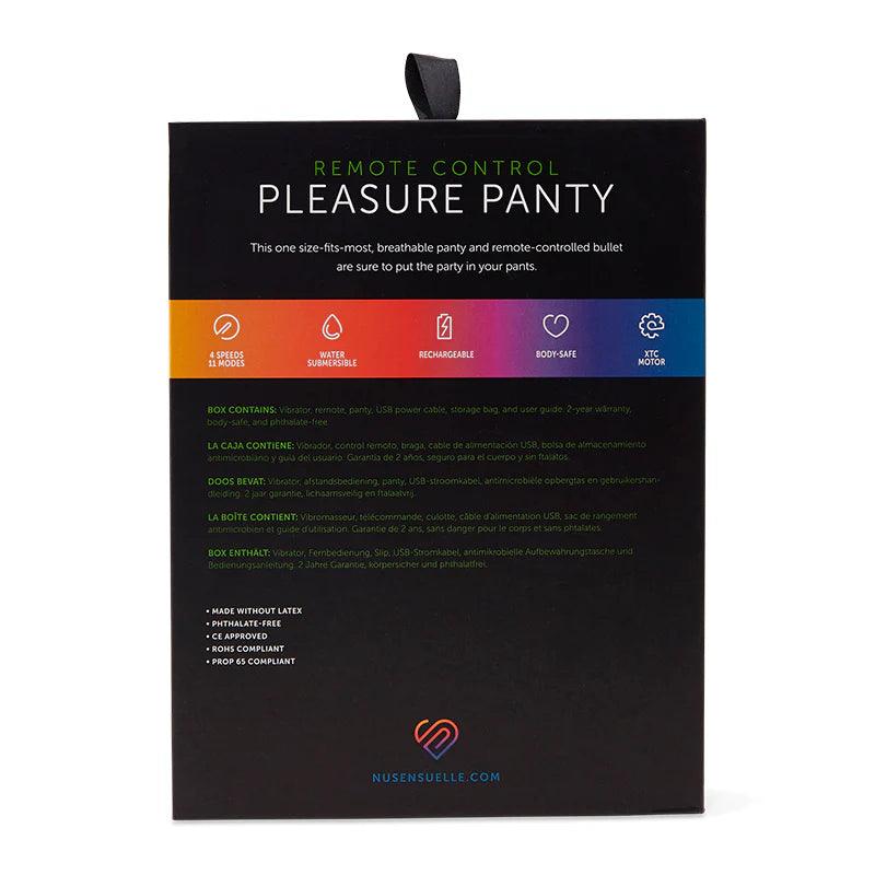 Nu Sensuelle Pleasure Panty Vibe Rechargeable Silicone Remote & Bullet - Buy At Luxury Toy X - Free 3-Day Shipping