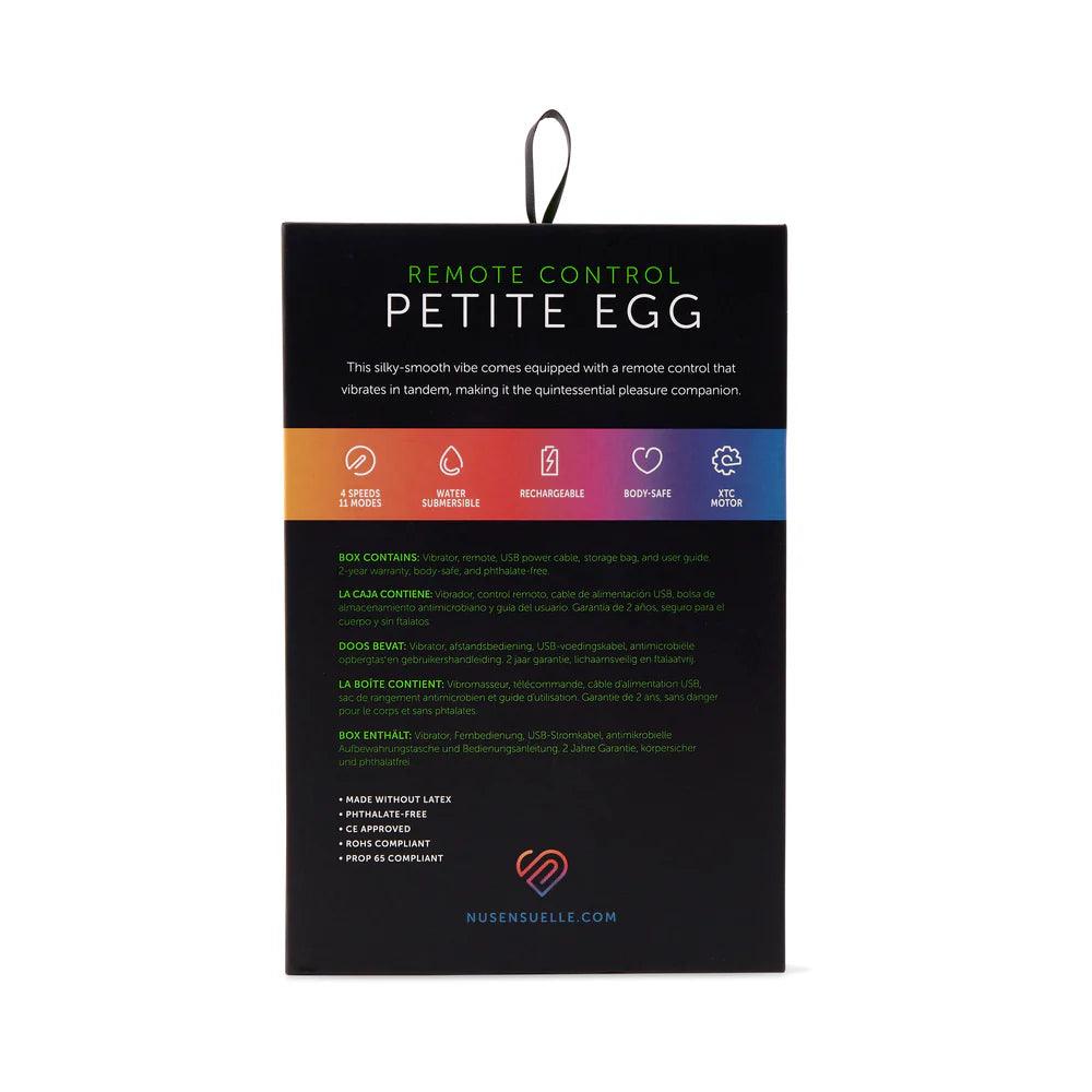 Nu Sensuelle Remote Control Petite Egg Rechargeable - Buy At Luxury Toy X - Free 3-Day Shipping