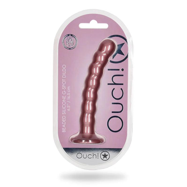 Ouch! Beaded G-Spot Silicone Dildo 6.5in - Buy At Luxury Toy X - Free 3-Day Shipping