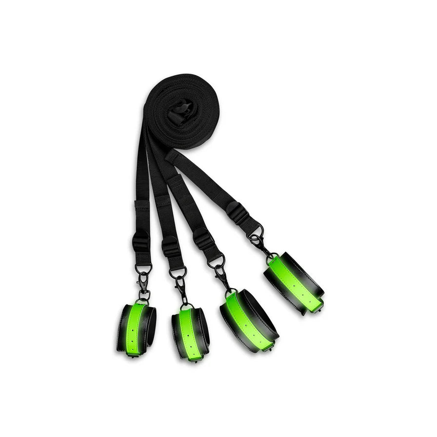 Ouch! Bed Bindings Restraint Kit Glow in the Dark - Buy At Luxury Toy X - Free 3-Day Shipping