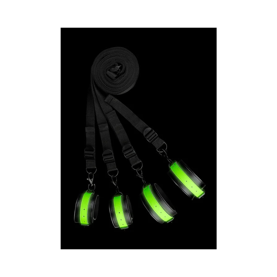 Ouch! Bed Bindings Restraint Kit Glow in the Dark - Buy At Luxury Toy X - Free 3-Day Shipping