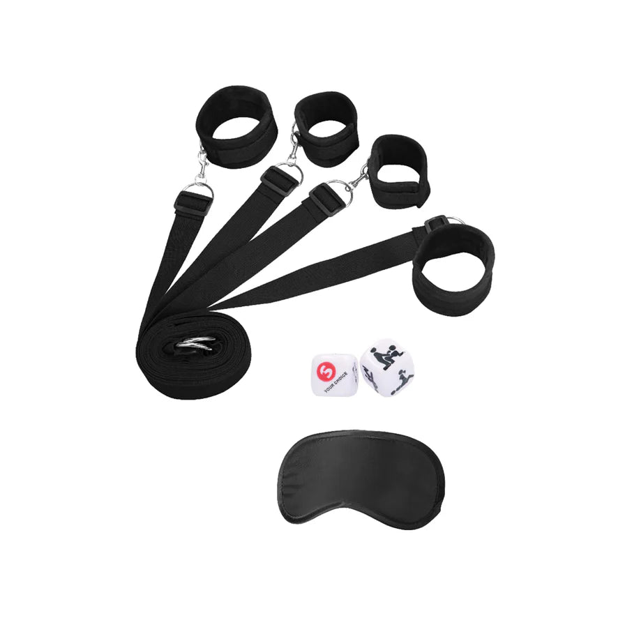 Ouch! Black & White Bed Bindings Restraint System - Buy At Luxury Toy X - Free 3-Day Shipping