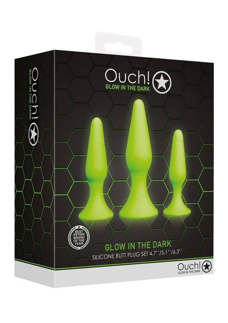 Ouch! Butt Plug Set Glow in the Dark - Buy At Luxury Toy X - Free 3-Day Shipping