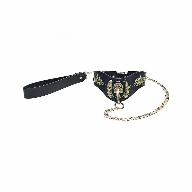 Ouch! International London Collection Collar with Leash - Buy At Luxury Toy X - Free 3-Day Shipping