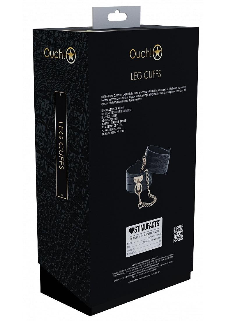 Ouch! International Rome Collection Leg Cuffs - Buy At Luxury Toy X - Free 3-Day Shipping