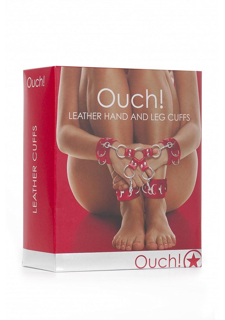 Ouch! Leather Hand and Leg Cuffs - Buy At Luxury Toy X - Free 3-Day Shipping