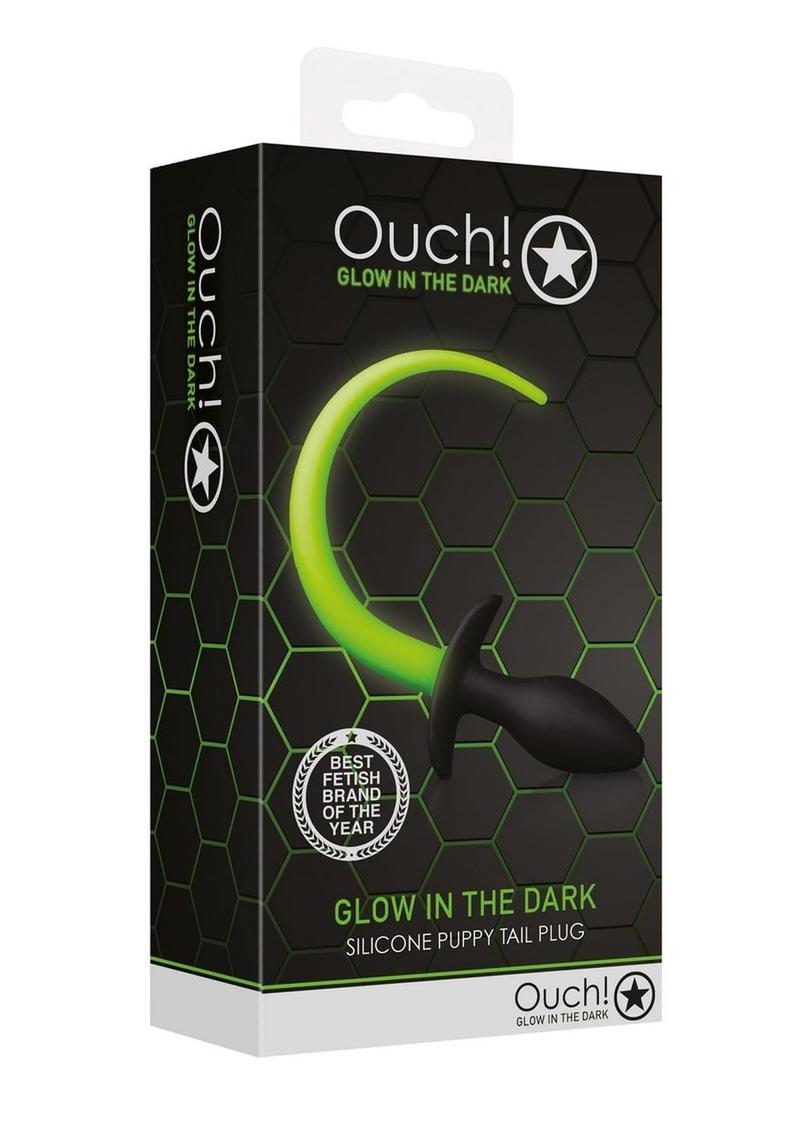 Ouch! Puppy Tail Silicone Plug Glow in the Dark - Buy At Luxury Toy X - Free 3-Day Shipping