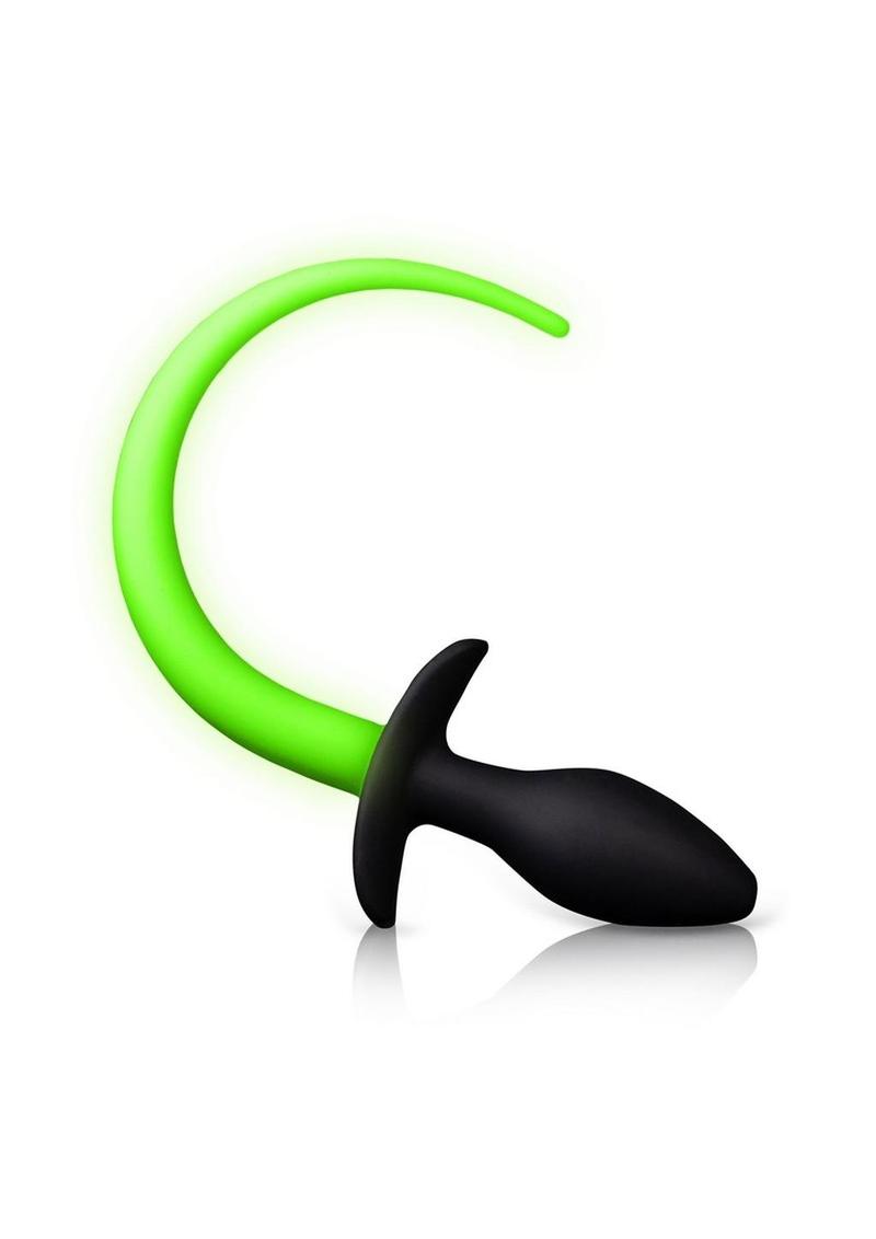 Ouch! Puppy Tail Silicone Plug Glow in the Dark - Buy At Luxury Toy X - Free 3-Day Shipping