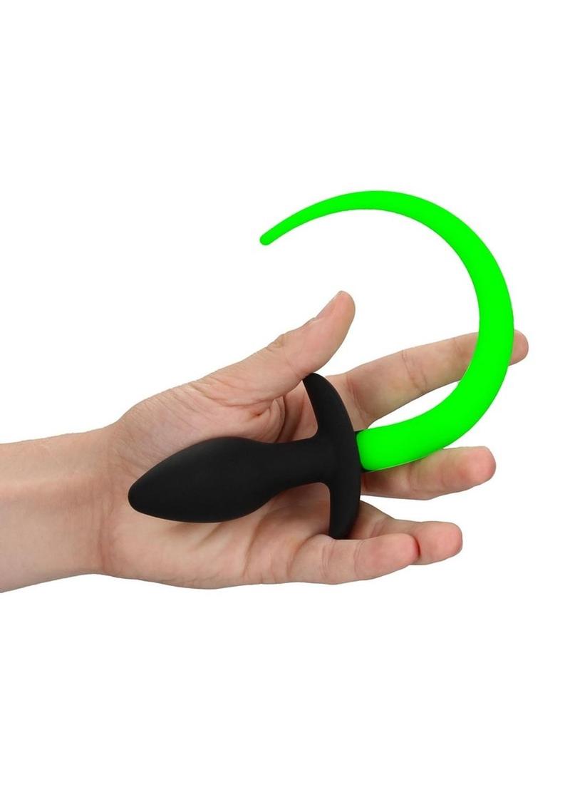 Ouch! Puppy Tail Silicone Plug Glow in the Dark - Buy At Luxury Toy X - Free 3-Day Shipping