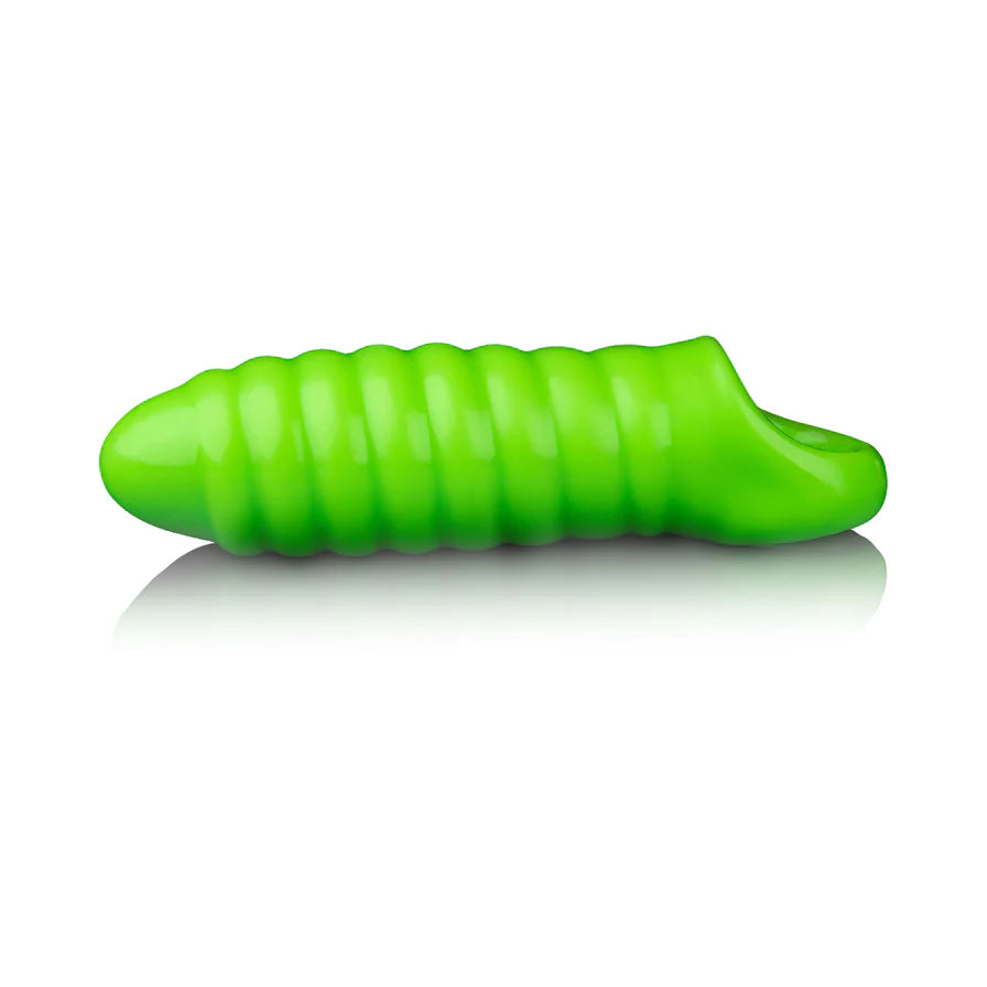 Ouch! Swirl Thick Stretchy Penis Sleeve Glow in the Dark - Buy At Luxury Toy X - Free 3-Day Shipping