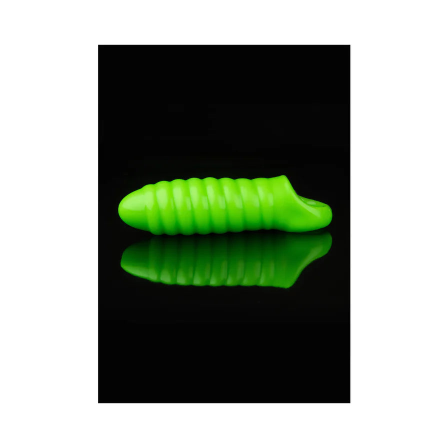 Ouch! Swirl Thick Stretchy Penis Sleeve Glow in the Dark - Buy At Luxury Toy X - Free 3-Day Shipping