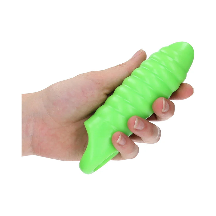 Ouch! Swirl Thick Stretchy Penis Sleeve Glow in the Dark - Buy At Luxury Toy X - Free 3-Day Shipping