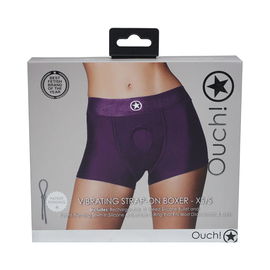 Ouch! Vibrating Strap-On Boxer with Rechargeable Bullet - Buy At Luxury Toy X - Free 3-Day Shipping