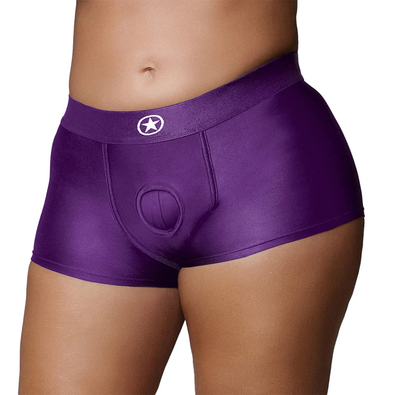 Ouch! Vibrating Strap-On Boxer with Rechargeable Bullet - Buy At Luxury Toy X - Free 3-Day Shipping