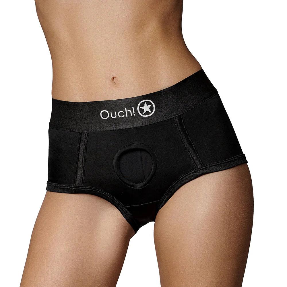 Ouch! Vibrating Strap-On Brief Rechargeable - Buy At Luxury Toy X - Free 3-Day Shipping