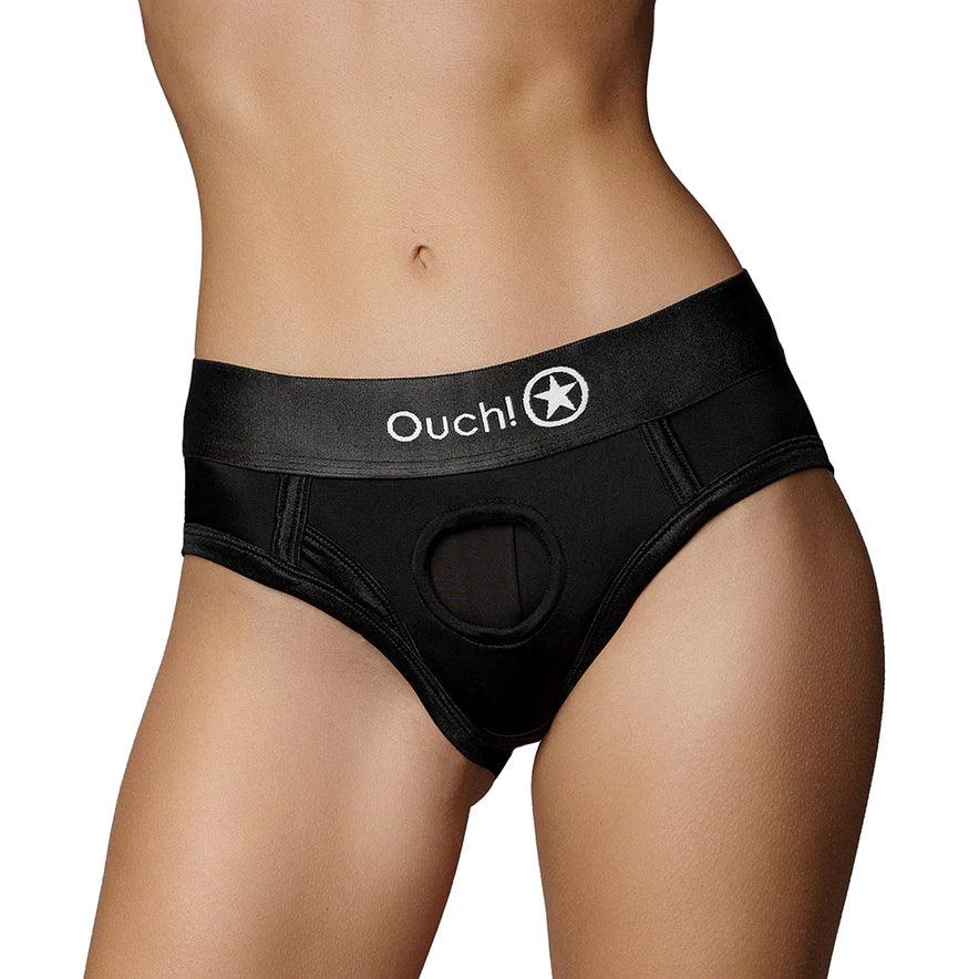 Ouch! Vibrating Strap-On High-Cut Brief Rechargeable - Buy At Luxury Toy X - Free 3-Day Shipping