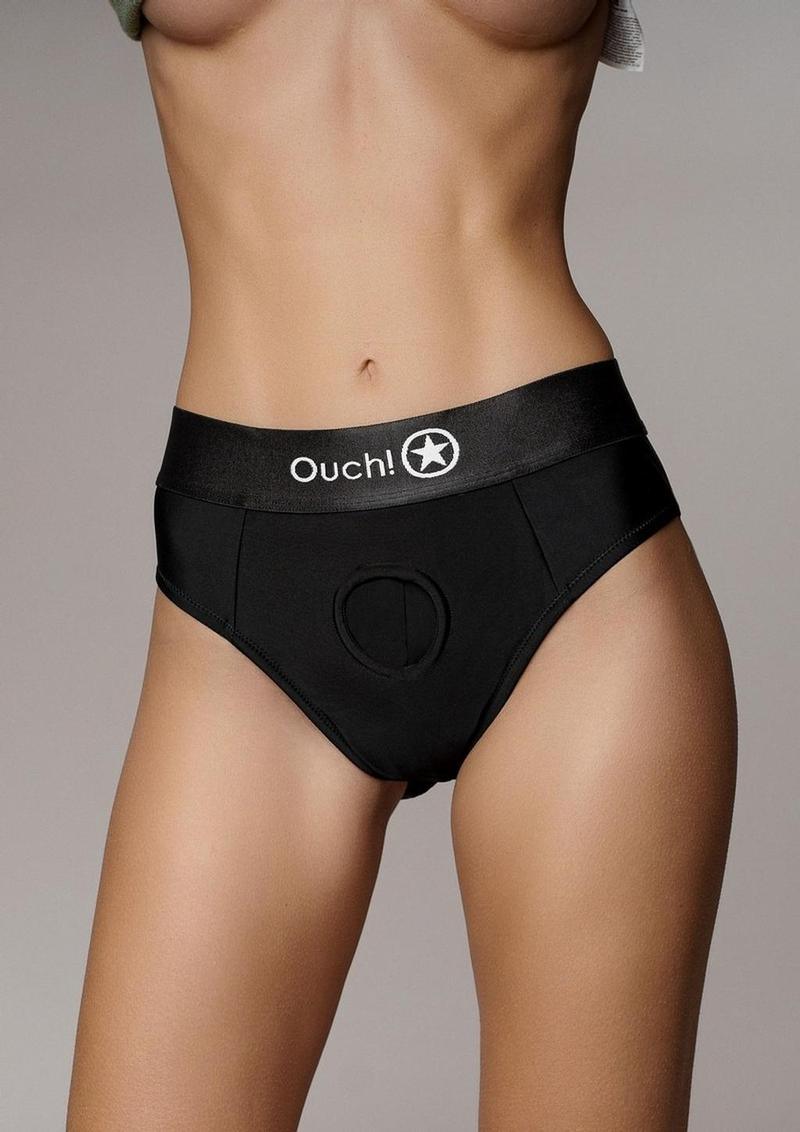 Ouch! Vibrating Strap-On Thong with Removable Butt Straps Rechargeable - Buy At Luxury Toy X - Free 3-Day Shipping