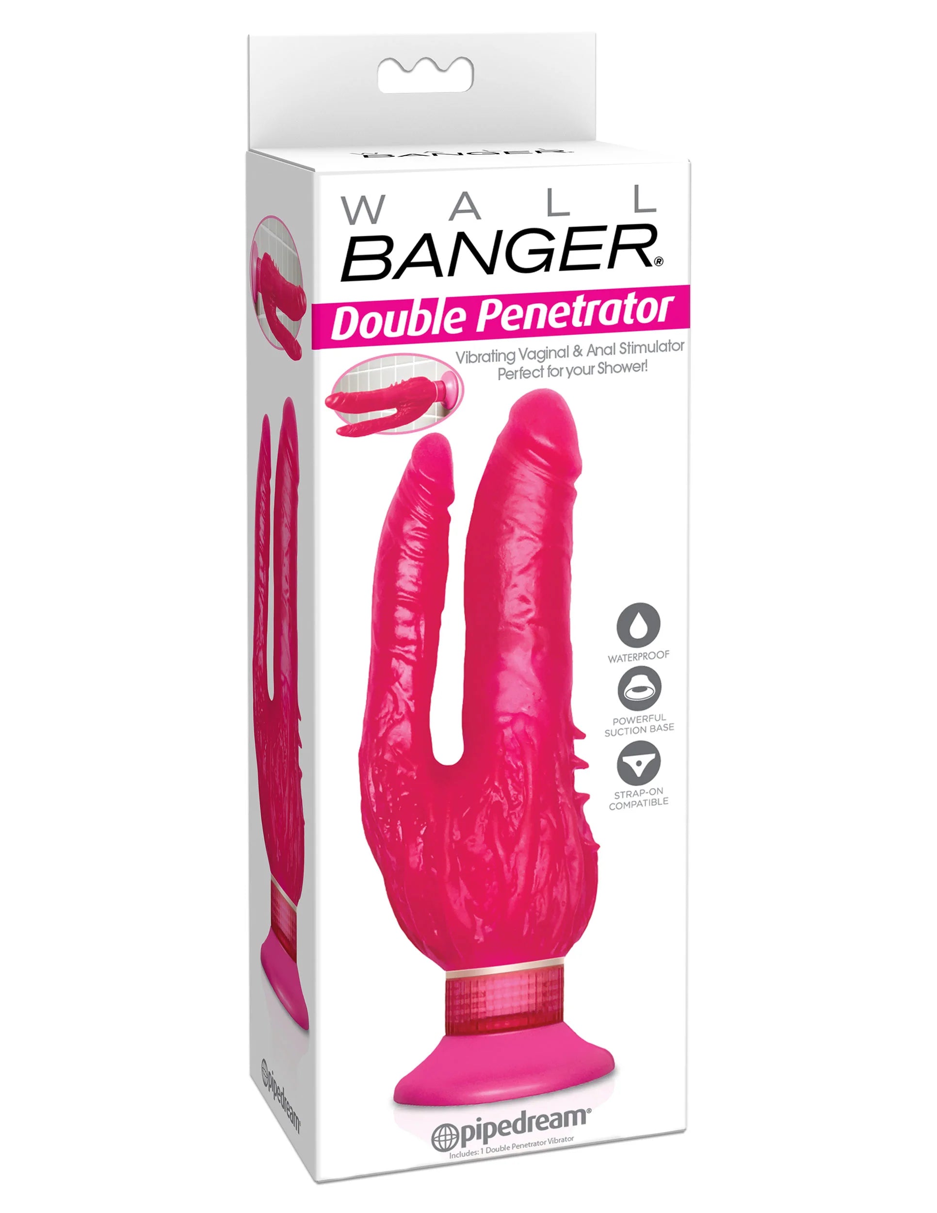 Pipedream Wall Bangers Double Penetrator Vibrating Dildo 9in