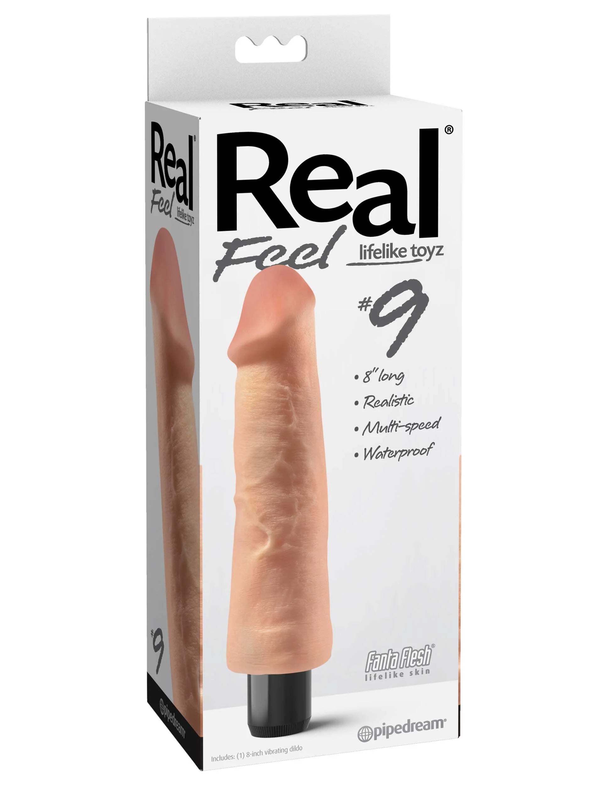 Pipedream Real Feel Lifelike Toyz No. 9 Realistic 8 in. Vibrating Dildo