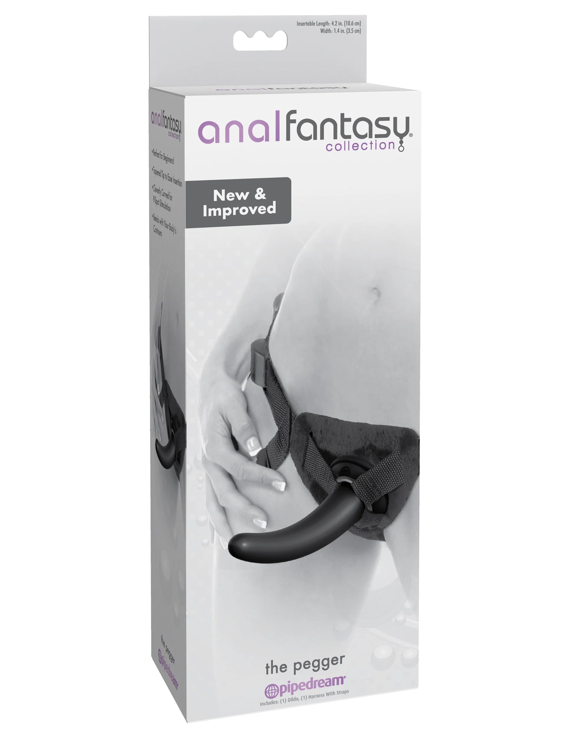Pipedream Anal Fantasy Collection The Pegger 5 in. Dildo & Adjustable Strap-On Harness Set