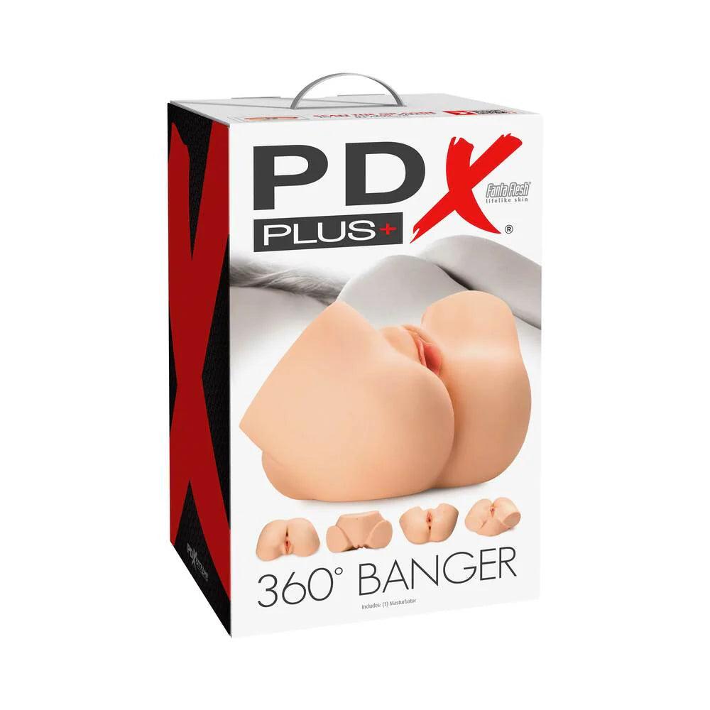 PDX Plus 360º Banger Dual Entry Masturbator - Buy At Luxury Toy X - Free 3-Day Shipping