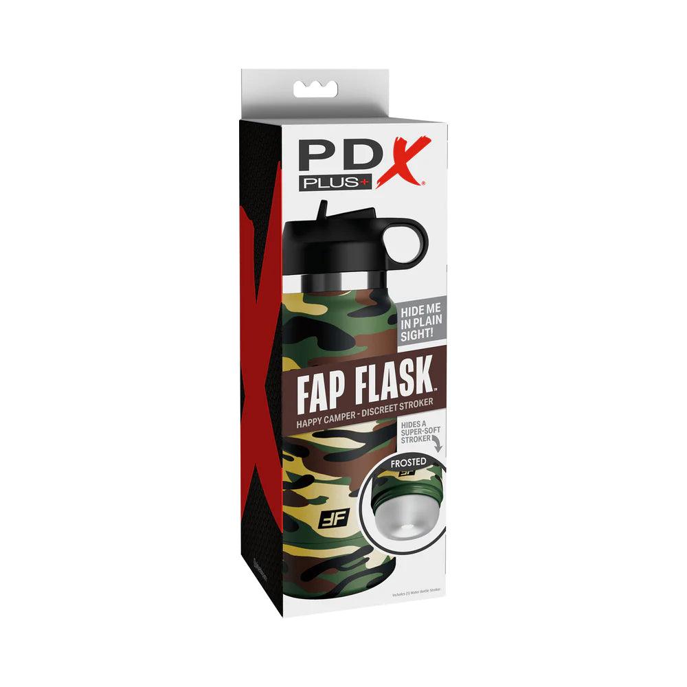 PDX Plus Fap Flask Happy Camper Discreet Stroker Camo Frosted - Buy At Luxury Toy X - Free 3-Day Shipping