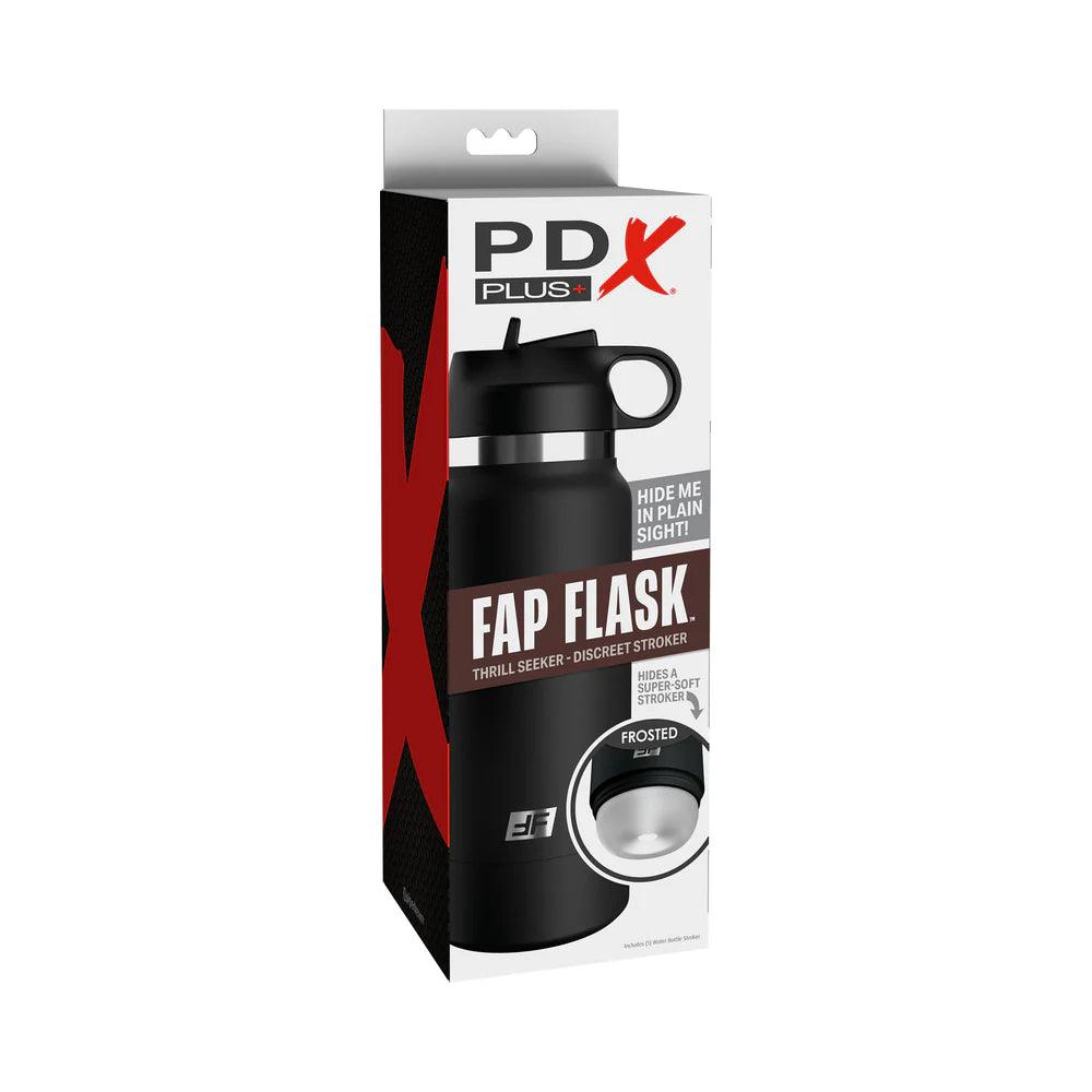 PDX Plus Fap Flask Thrill Seeker Discreet Stroker Black Bottle Frosted - Buy At Luxury Toy X - Free 3-Day Shipping