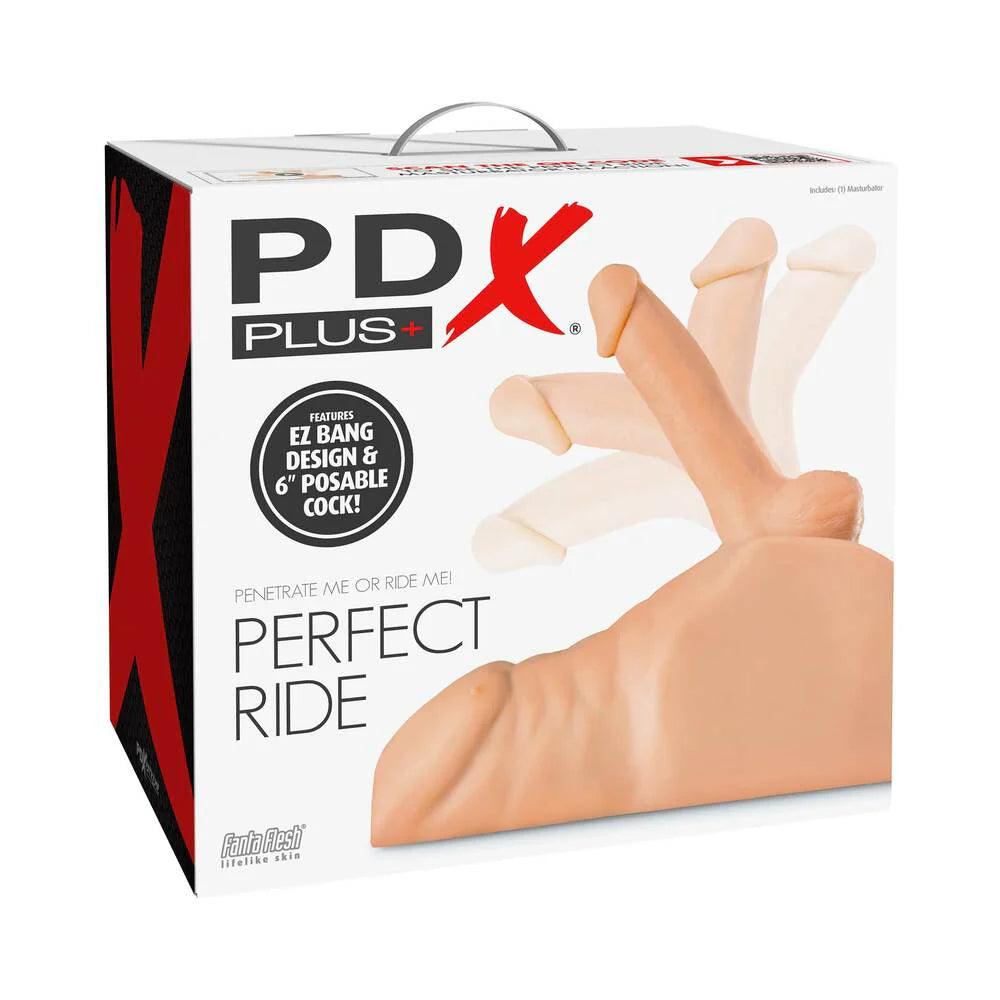 PDX Plus Perfect Ride Anal Masturbator With 6 in. Posable Dildo - Buy At Luxury Toy X - Free 3-Day Shipping