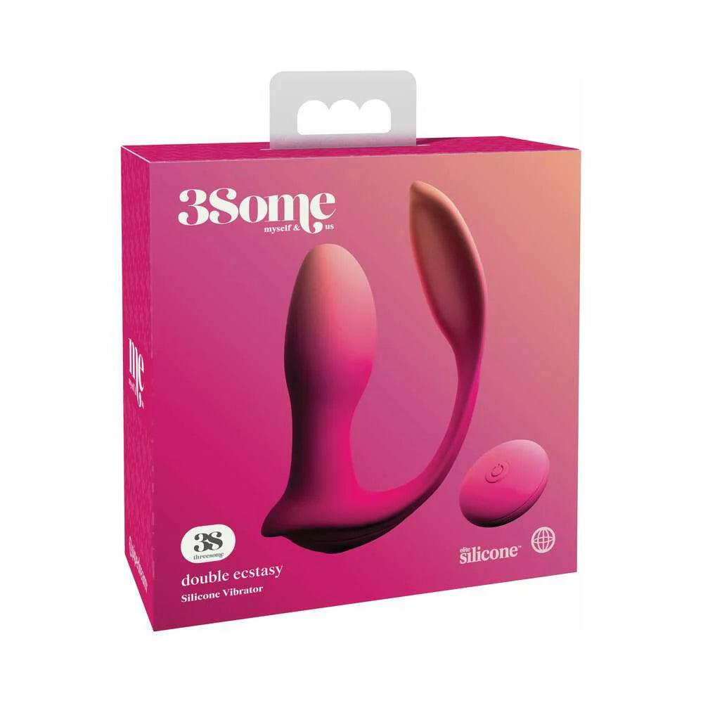 Pipedream 3Some Double Ecstasy Dual Stimulation Silicone Vibrator - Buy At Luxury Toy X - Free 3-Day Shipping