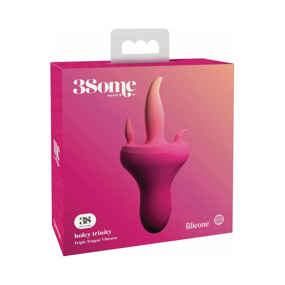 Pipedream 3Some Holey Trinity Triple Tongue Vibrator Rechargeable Silicone - Buy At Luxury Toy X - Free 3-Day Shipping