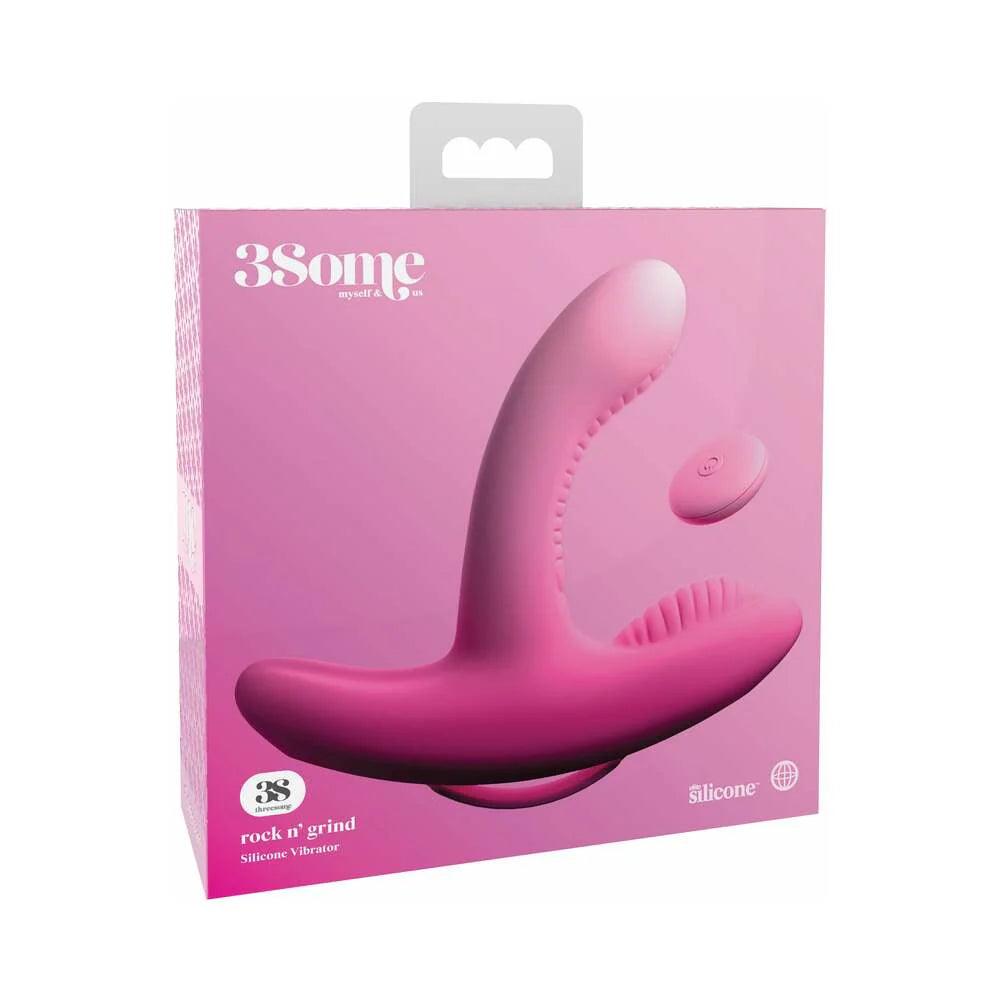 Pipedream 3Some Rock n' Grind Dual Stimulation Silicone Vibrator - Buy At Luxury Toy X - Free 3-Day Shipping