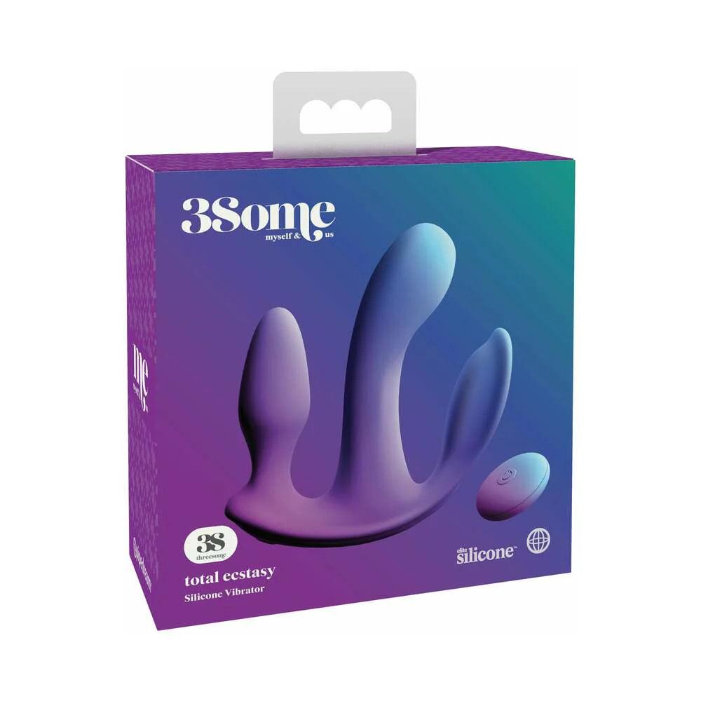 Pipedream 3Some Total Ecstasy Triple Stimulation Silicone Vibrator - Buy At Luxury Toy X - Free 3-Day Shipping