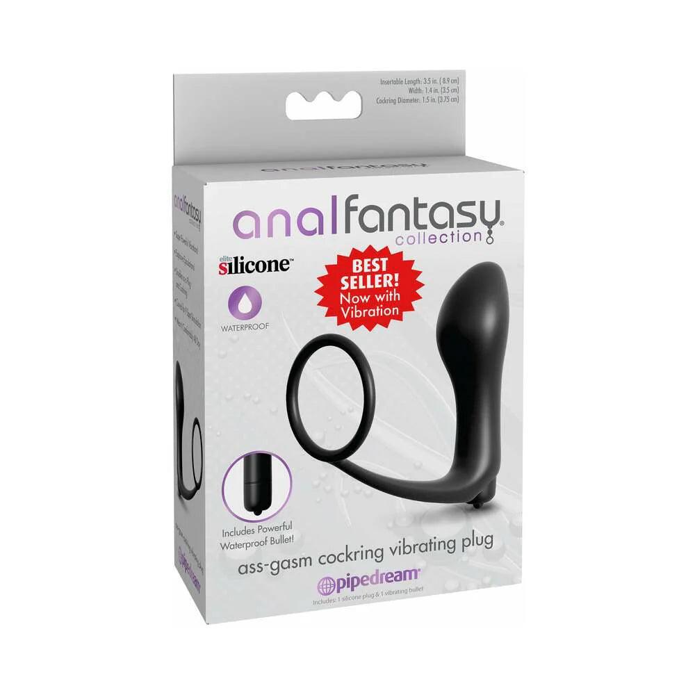 Pipedream Anal Fantasy Collection Silicone Ass-Gasm Vibrating Cockring & Plug - Buy At Luxury Toy X - Free 3-Day Shipping