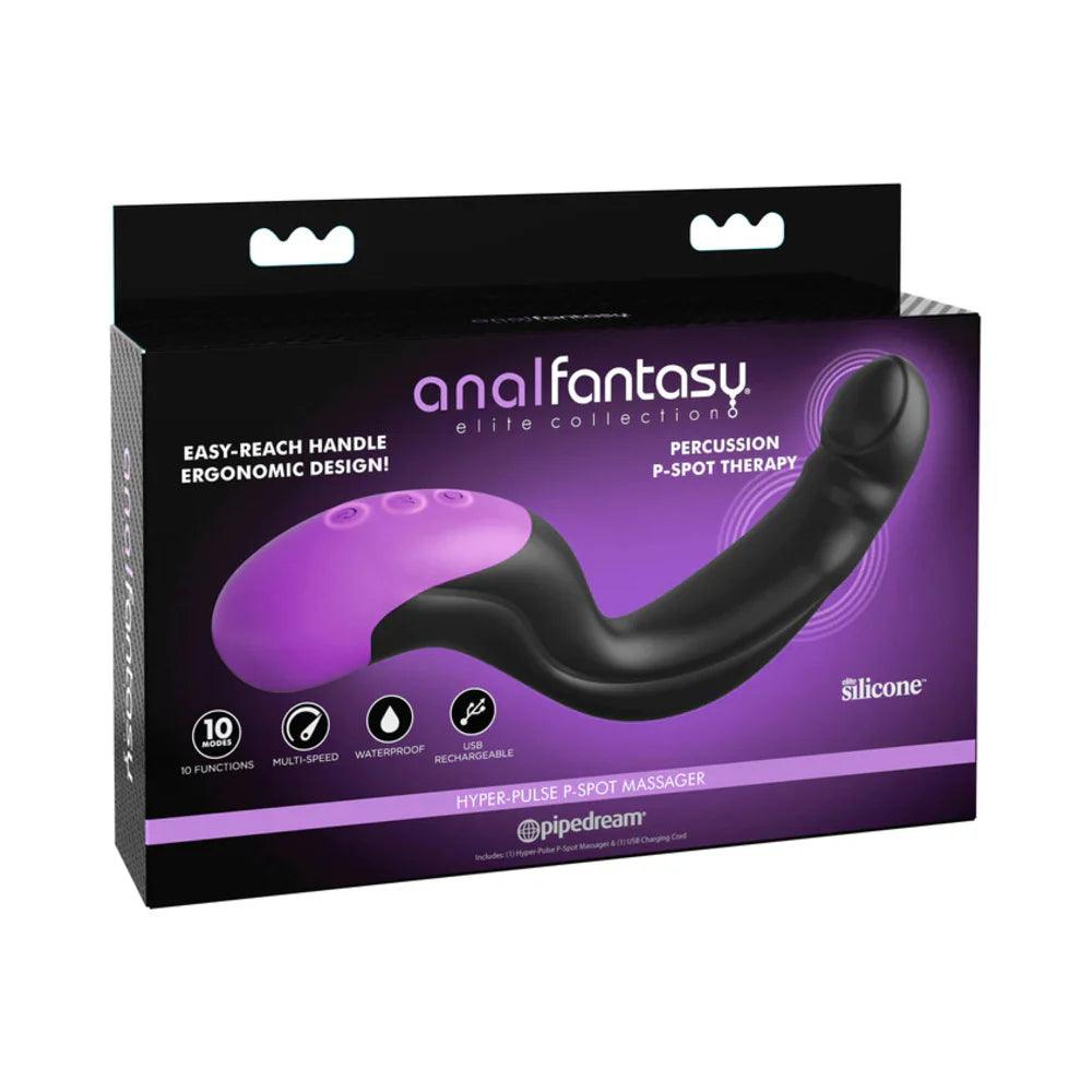 Pipedream Anal Fantasy Elite Collection Rechargeable Silicone Hyper-Pulse P-Spot Massager - Buy At Luxury Toy X - Free 3-Day Shipping