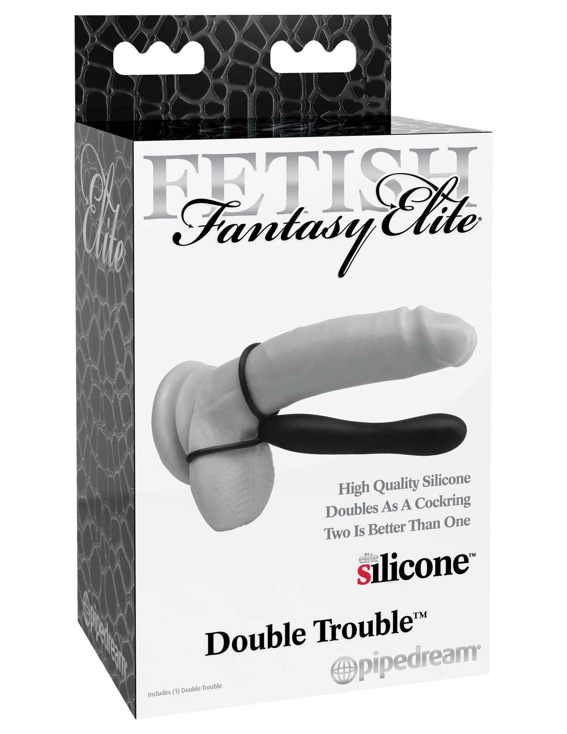 Pipedream Fetish Fantasy Elite Double Trouble 6 in. Silicone Dual-Entry Strap-On Dildo - Buy At Luxury Toy X - Free 3-Day Shipping