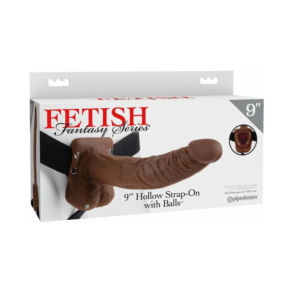 Pipedream Fetish Fantasy Series Hollow Strap-On Dildo with Balls and Stretchy Harness 9in - Buy At Luxury Toy X - Free 3-Day Shipping