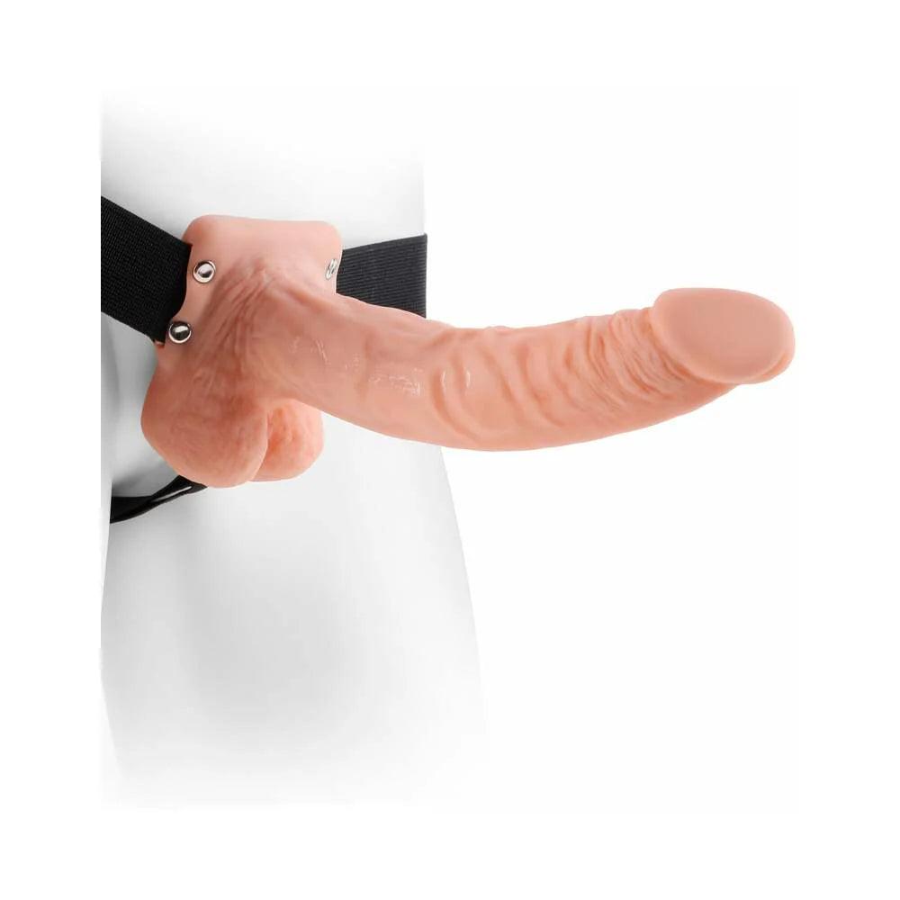 Pipedream Fetish Fantasy Series Hollow Strap-On Dildo with Balls and Stretchy Harness 9in - Buy At Luxury Toy X - Free 3-Day Shipping