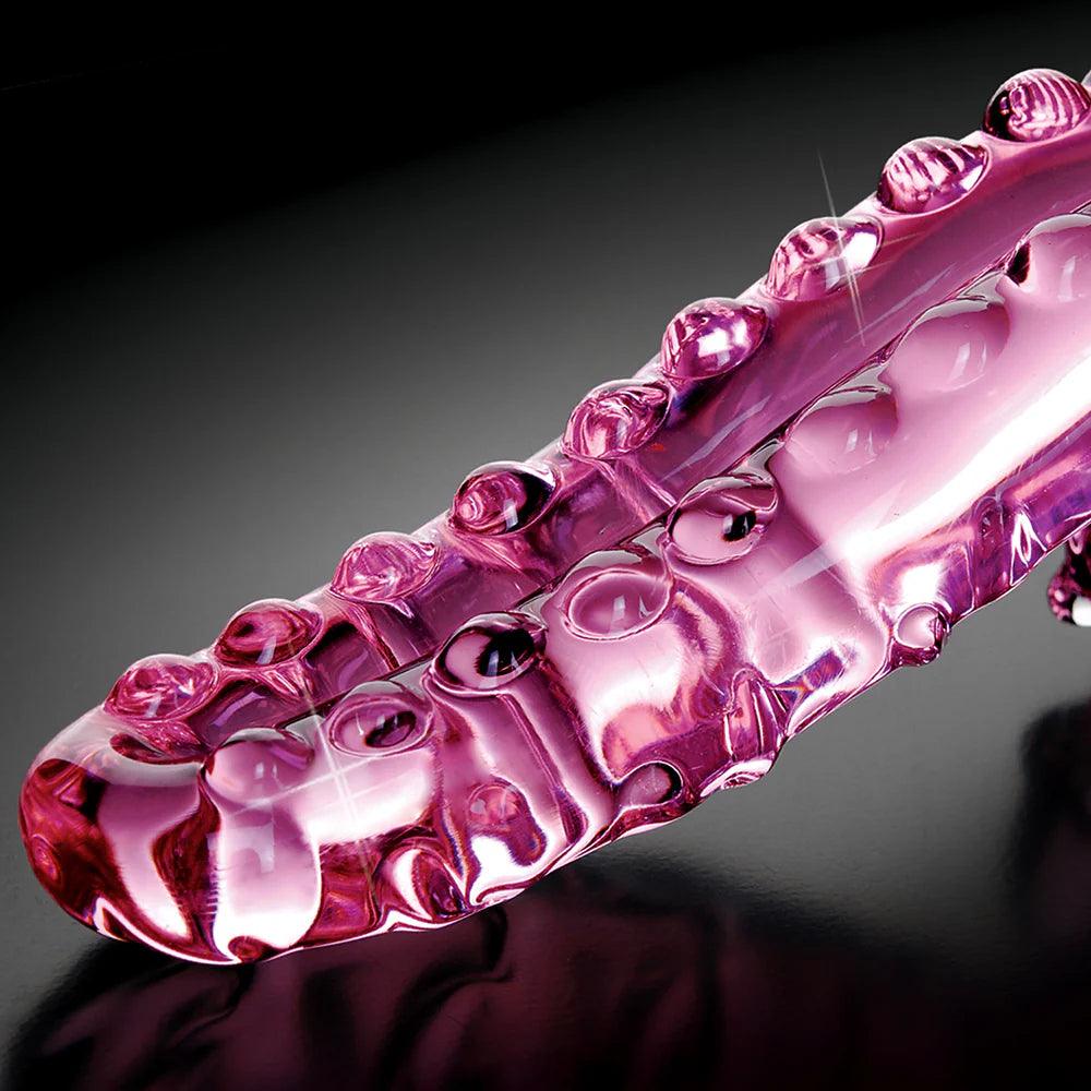 Pipedream Icicles No. 24 Curved Textured 6 in. Glass Dildo With Handle - Buy At Luxury Toy X - Free 3-Day Shipping